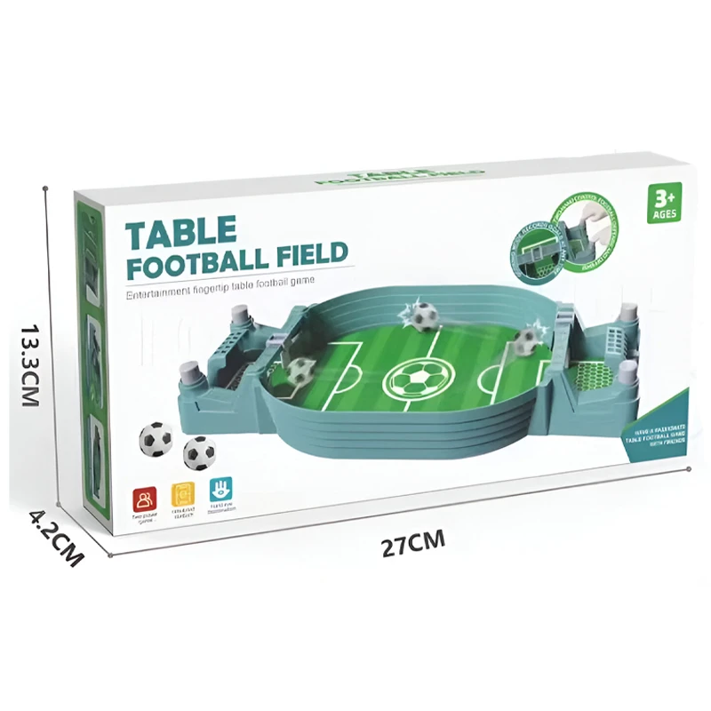 Football Table Game Set For Family & Friends Gathering, Including 2-player Soccer Field, Scorer And 2x Two Balls (ME-190)